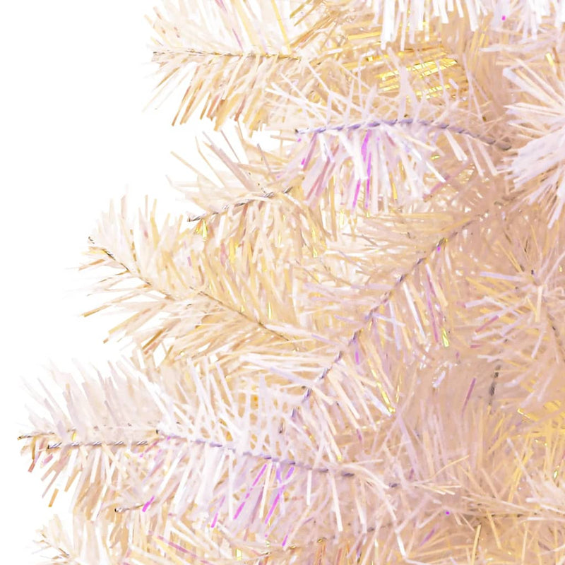 Load image into Gallery viewer, Vidaxl kunstkerstboom met iriserende uiteinden 240 cm pvc wit
