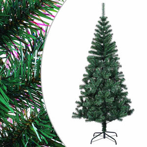 Vidaxl kunstkerstboom met iriserende uiteinden 120 cm pvc groen