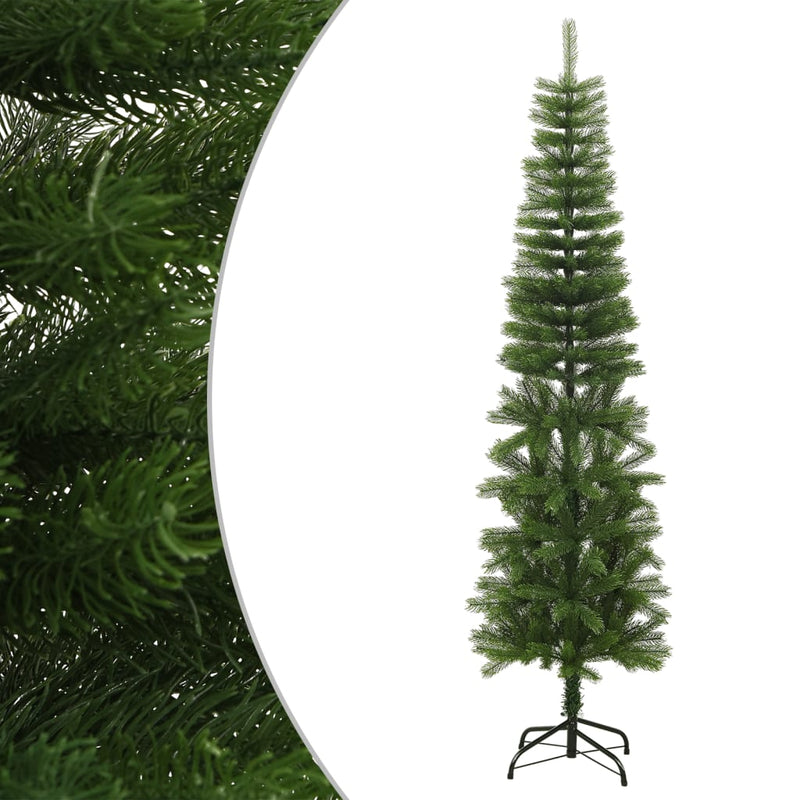 Load image into Gallery viewer, Vidaxl kunstkerstboom met standaard smal 210 cm pe
