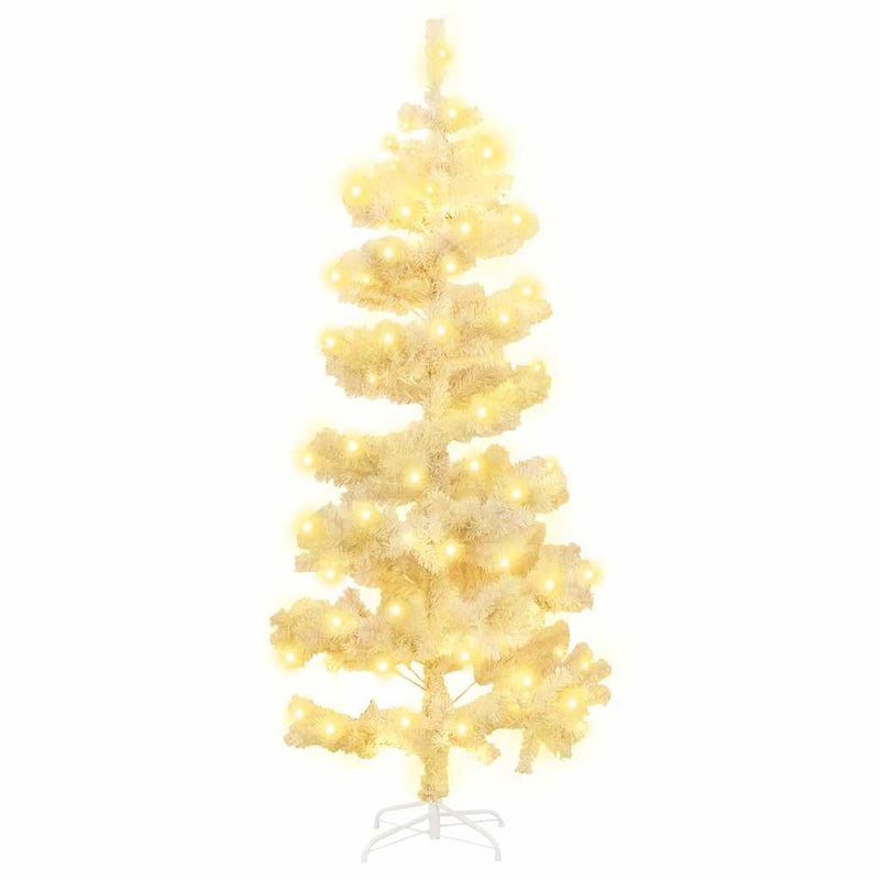 Load image into Gallery viewer, Vidaxl kunstkerstboom met verlichting en standaard 150 cm pvc wit
