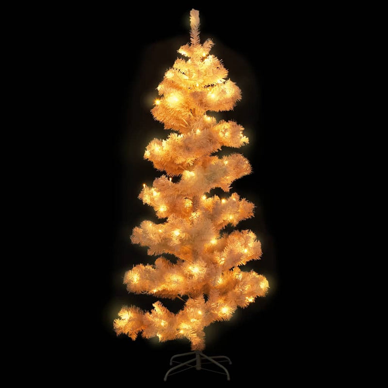 Load image into Gallery viewer, Vidaxl kunstkerstboom met verlichting en standaard 150 cm pvc wit
