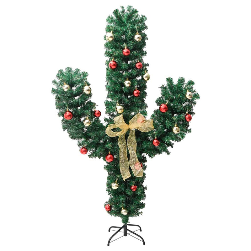 Load image into Gallery viewer, Vidaxl kerstcactus met standaard en led's 210 cm pvc groen
