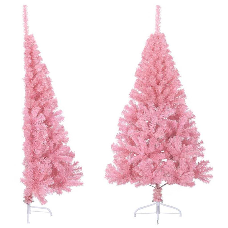 Load image into Gallery viewer, Vidaxl kunstkerstboom met standaard half 120 cm pvc roze
