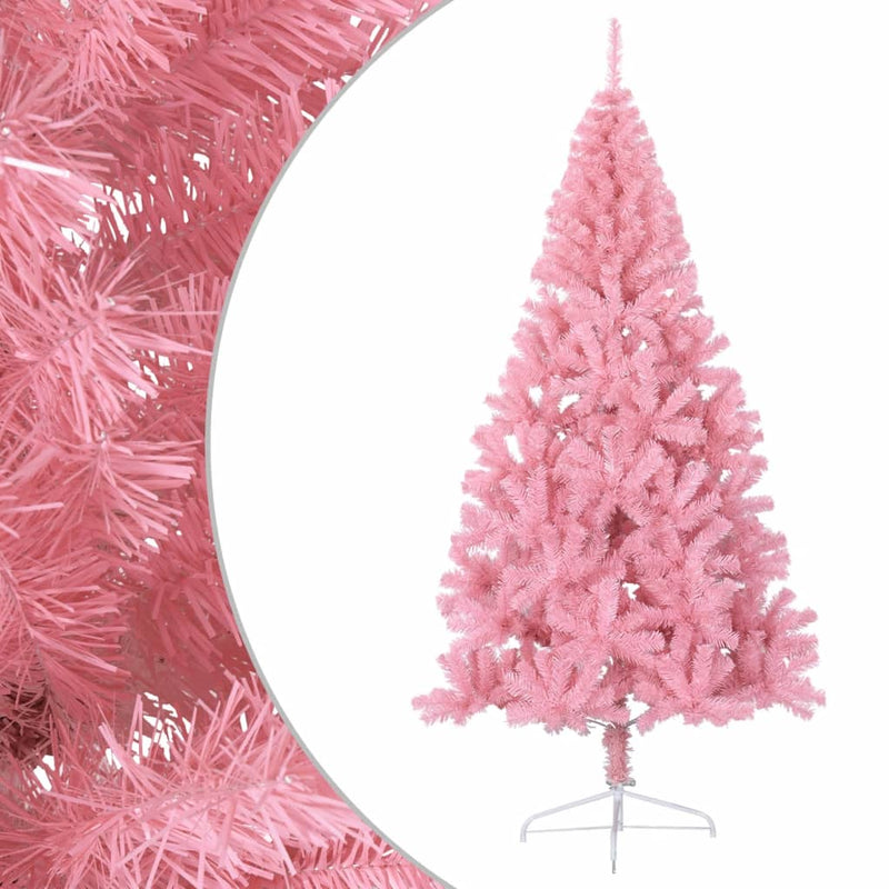 Load image into Gallery viewer, Vidaxl kunstkerstboom met standaard half 240 cm pvc roze

