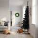 Vidaxl kunstkerstboom met standaard half 210 cm pvc zwart
