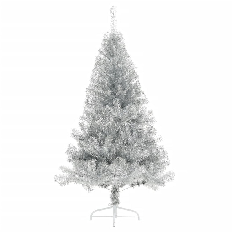 Load image into Gallery viewer, Vidaxl kunstkerstboom half met standaard 120 cm pet zilverkleurig

