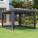 Vidaxl partytent met 4 mesh zijwanden 3x4 m hdpe antracietkleurig