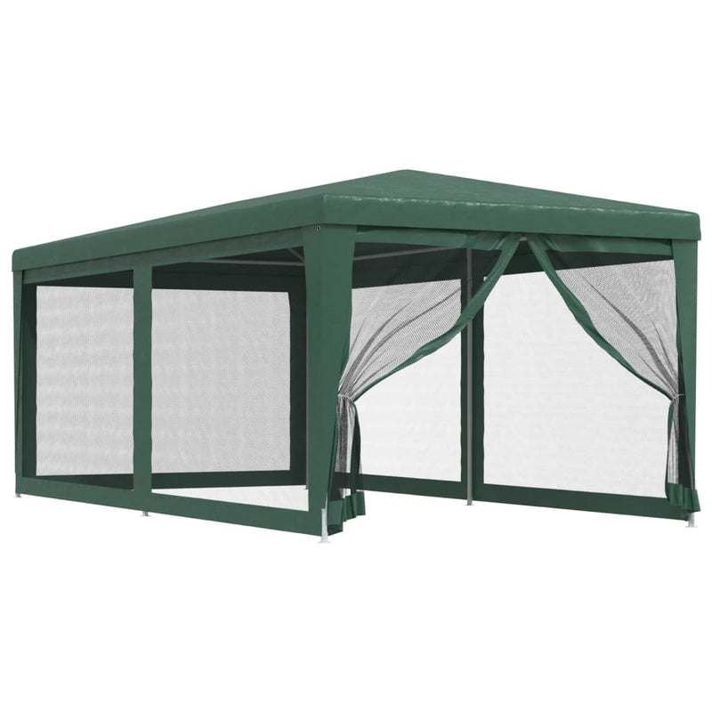 Load image into Gallery viewer, Vidaxl partytent met 6 mesh zijwanden 3x6 m hdpe groen
