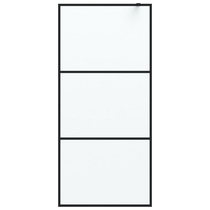 Load image into Gallery viewer, VidaXL Inloopdouchewand 90x195 cm mat ESG-glas zwart
