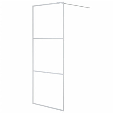 Vidaxl inloopdouchewand 80x195 cm transparant esg-glas zilverkleurig