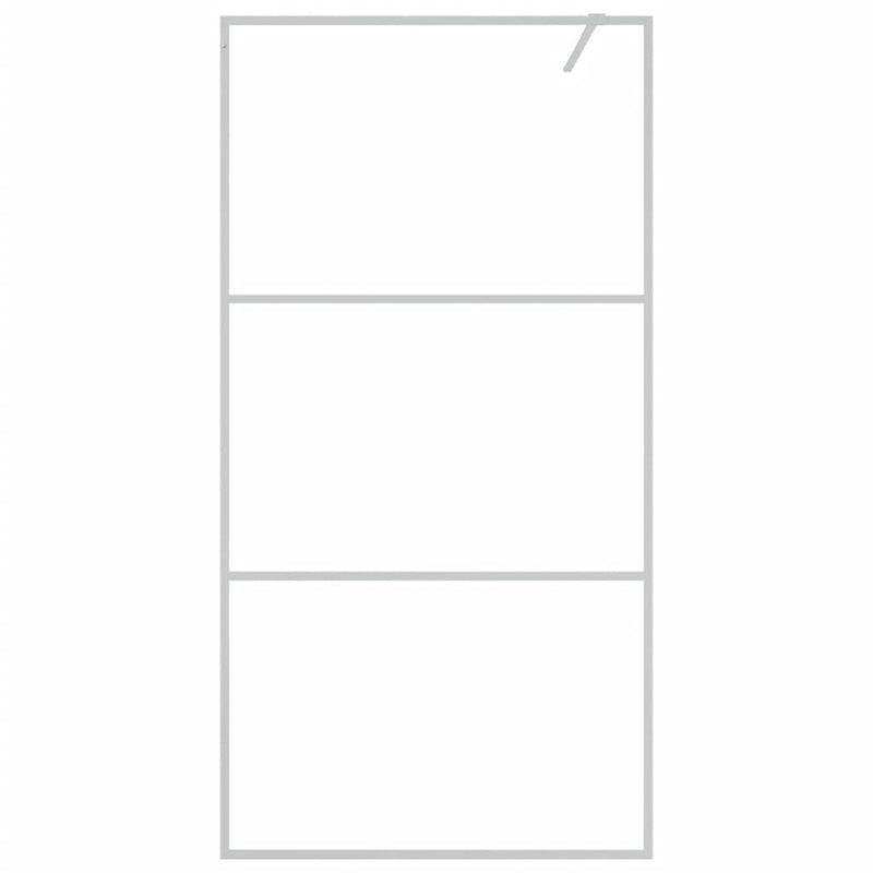 Load image into Gallery viewer, VidaXL Inloopdouchewand 100x195 cm transparant ESG-glas zilverkleurig
