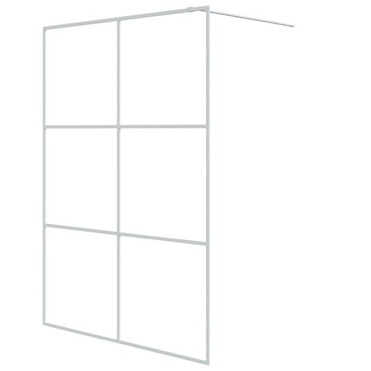 VidaXL Inloopdouchewand 140x195 cm transparant ESG-glas wit