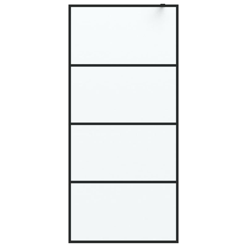 Load image into Gallery viewer, Vidaxl inloopdouchewand 90x195 cm mat esg-glas zwart

