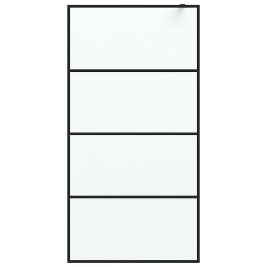 Vidaxl inloopdouchewand 100x195 cm mat esg-glas zwart