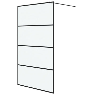 Vidaxl inloopdouchewand 115x195 cm mat esg-glas zwart