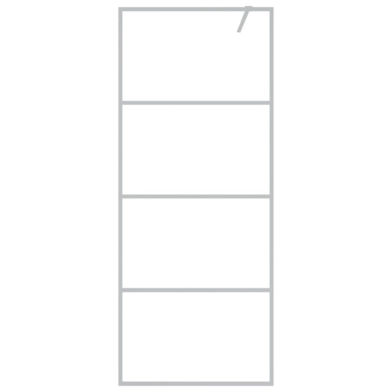 Load image into Gallery viewer, Vidaxl inloopdouchewand 80x195 cm transparant esg-glas zilverkleurig
