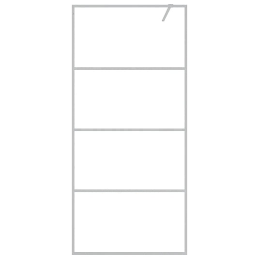 Vidaxl inloopdouchewand 90x195 cm transparant esg-glas zilverkleurig