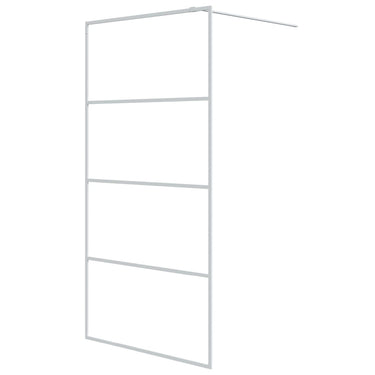 Vidaxl inloopdouchewand 100x195 cm transparant esg-glas wit