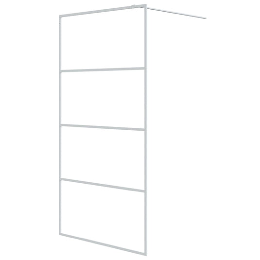 Vidaxl inloopdouchewand 100x195 cm transparant esg-glas wit