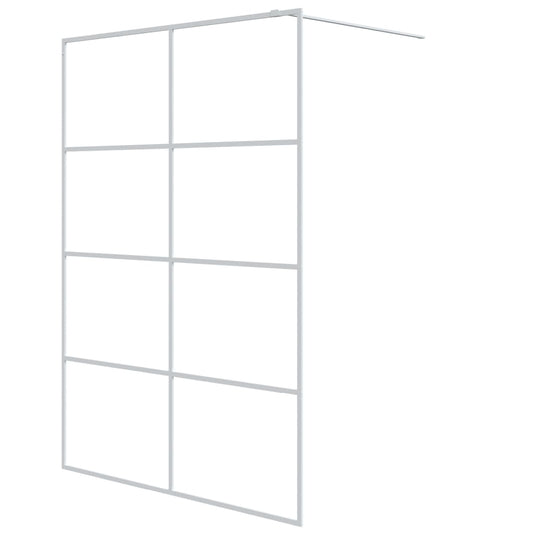 VidaXL Inloopdouchewand 140x195 cm transparant ESG-glas wit