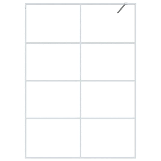 VidaXL Inloopdouchewand 140x195 cm transparant ESG-glas wit