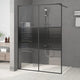 VidaXL Inloopdouchewand 140x195 cm transparant ESG-glas zwart