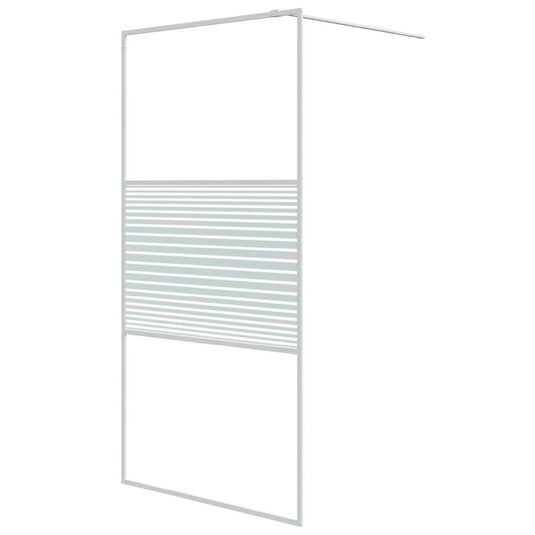 Vidaxl inloopdouchewand 100x195 cm transparant esg-glas wit