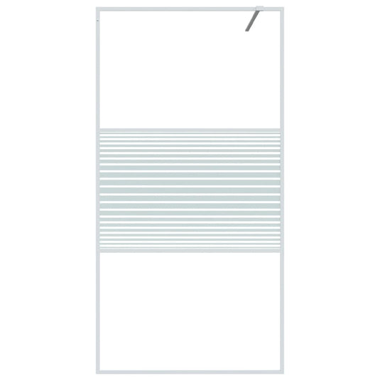 Vidaxl inloopdouchewand 100x195 cm transparant esg-glas wit