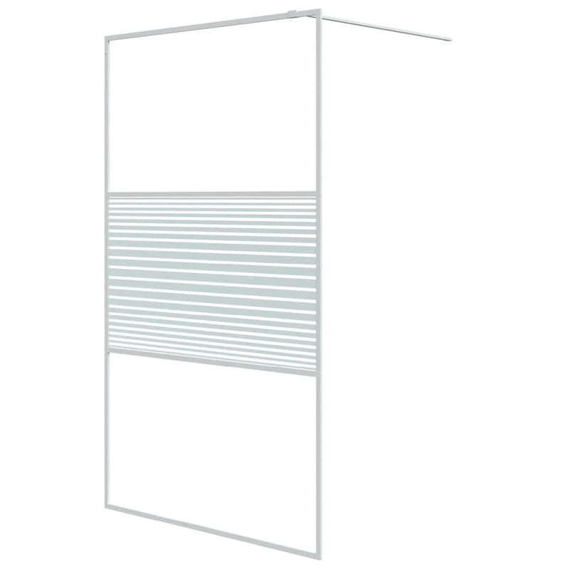 Load image into Gallery viewer, VidaXL Inloopdouchewand 115x195 cm transparant ESG-glas wit
