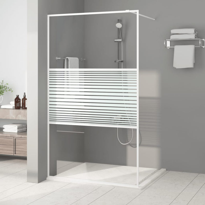 Load image into Gallery viewer, VidaXL Inloopdouchewand 115x195 cm transparant ESG-glas wit
