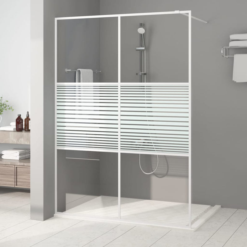 Load image into Gallery viewer, VidaXL Inloopdouchewand 140x195 cm transparant ESG-glas wit
