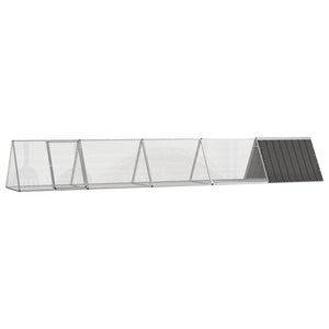 Vidaxl konijnenhok 504,5x80,5x71 cm gegalvaniseerd staal antraciet
