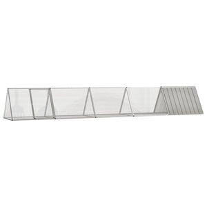 Vidaxl konijnenhok 504,5x80,5x71 cm gegalvaniseerd staal grijs