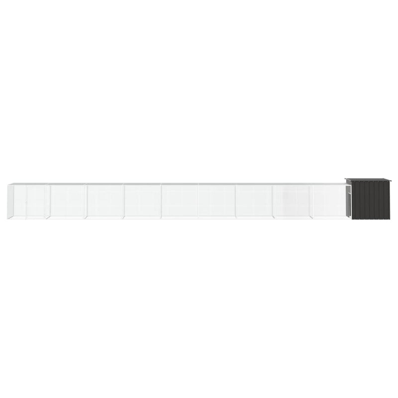 Load image into Gallery viewer, VidaXL Kippenhok 1000x91x100 cm gegalvaniseerd staal antracietkleurig
