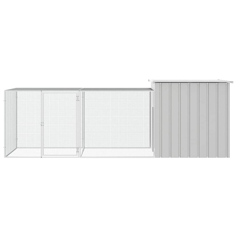 Load image into Gallery viewer, Vidaxl kippenhok 300x91x100 cm gegalvaniseerd staal grijs
