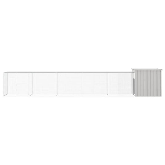 VidaXL Kippenhok 600x91x100 cm gegalvaniseerd staal grijs
