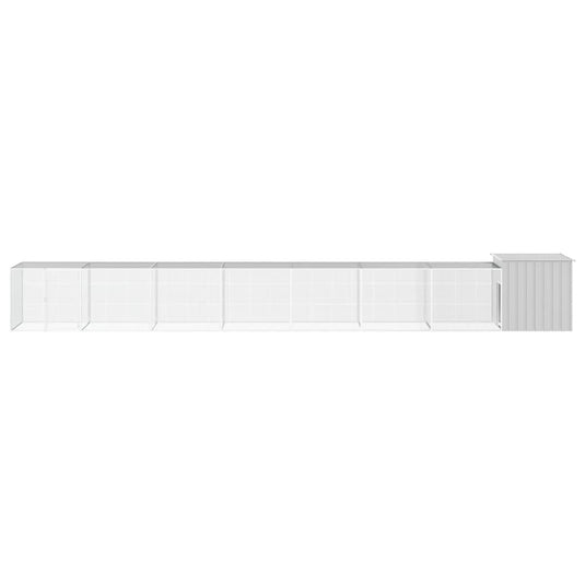 VidaXL Kippenhok 800x91x100 cm gegalvaniseerd staal grijs