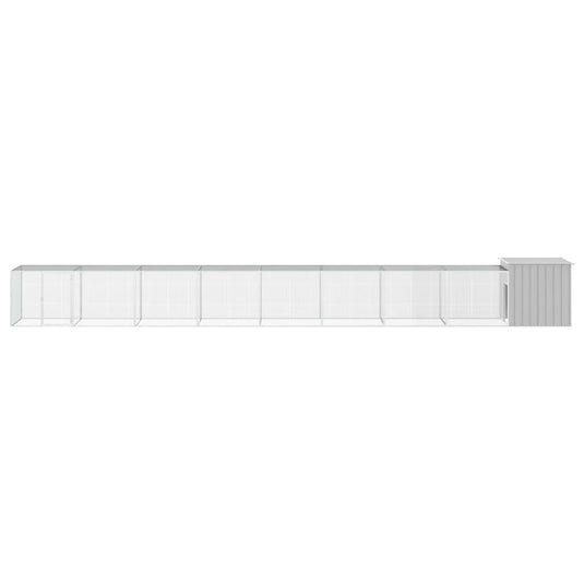 VidaXL Kippenhok 900x91x100 cm gegalvaniseerd staal grijs