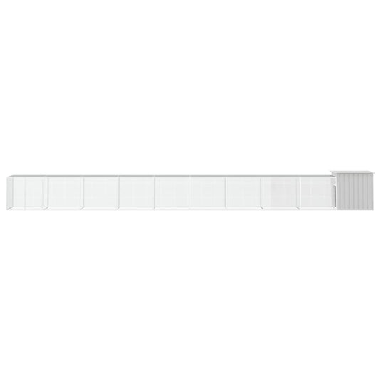 VidaXL Kippenhok 1000x91x100 cm gegalvaniseerd staal grijs