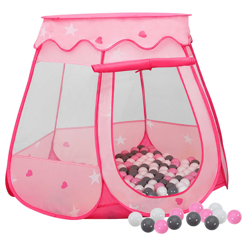 Load image into Gallery viewer, Vidaxl kinderspeeltent met 250 ballen 102x102x82 cm roze

