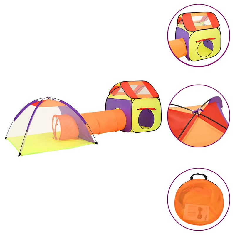 Load image into Gallery viewer, Vidaxl kinderspeeltent met 250 ballen 338x123x111 cm meerkleurig
