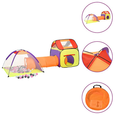 Vidaxl kinderspeeltent met 250 ballen 338x123x111 cm meerkleurig