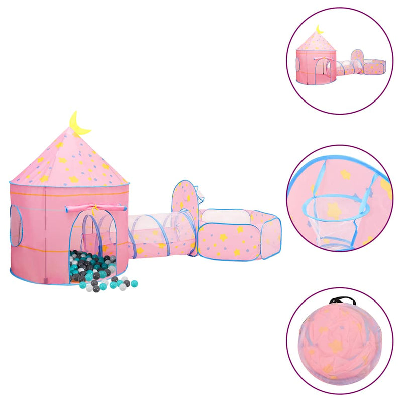 Load image into Gallery viewer, Vidaxl kinderspeeltent met 250 ballen 301x120x128 cm roze

