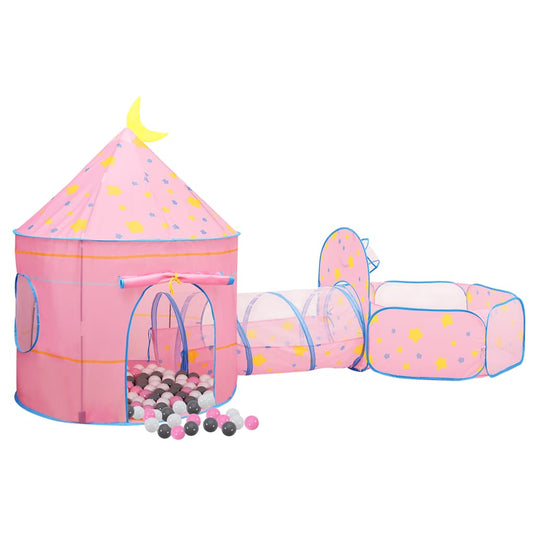 Vidaxl kinderspeeltent met 250 ballen 301x120x128 cm roze