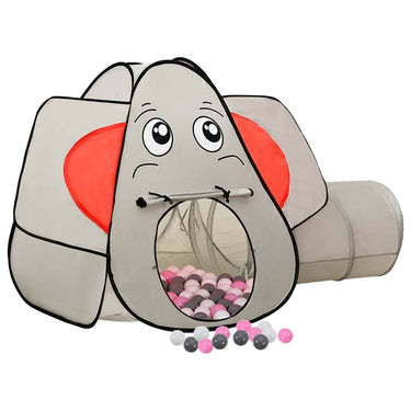 Vidaxl kinderspeeltent met 250 ballen olifant 174x86x101 cm grijs