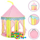 Vidaxl kinderspeeltent met 250 ballen 100x100x127 cm roze