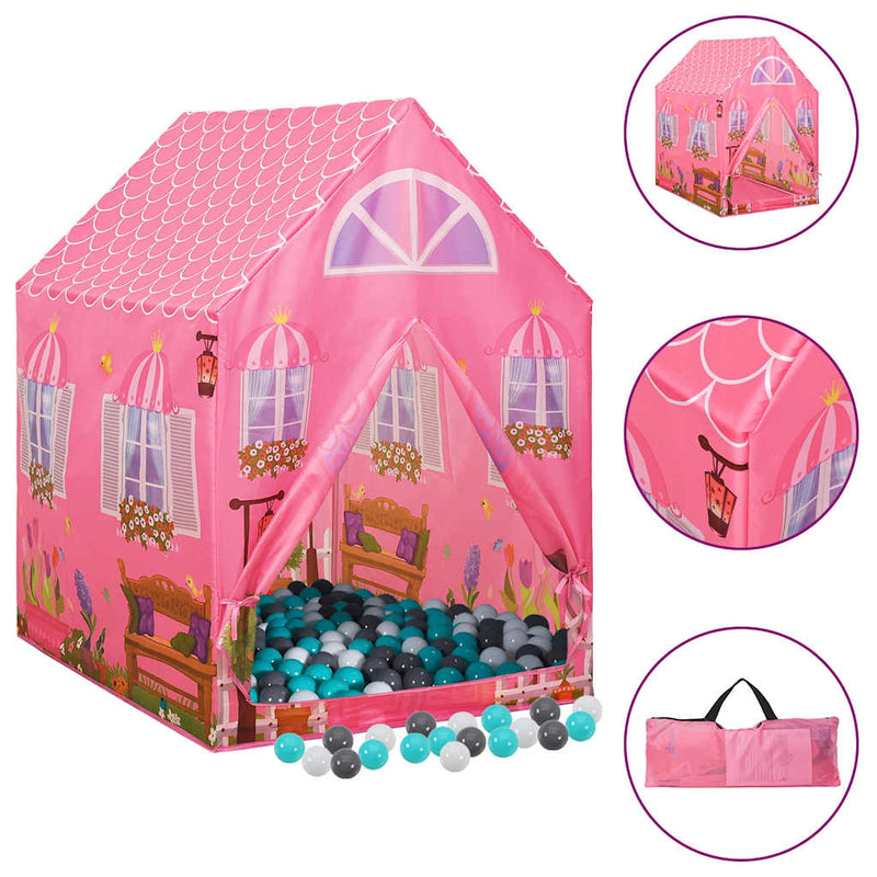 Load image into Gallery viewer, Vidaxl kinderspeeltent met 250 ballen 69x94x104 cm roze
