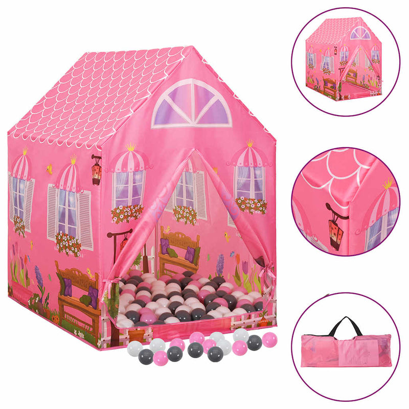 Load image into Gallery viewer, Vidaxl kinderspeeltent met 250 ballen 69x94x104 cm roze
