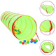 Vidaxl kinderspeeltunnel met 250 ballen 175 cm polyester groen