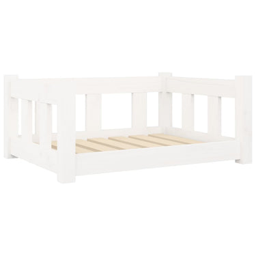 Vidaxl hondenmand 65,5x50,5x28 cm massief grenenhout wit